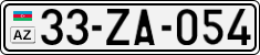 License plate of Azerbaijan, Cars