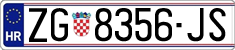 License plate of Croatia, Regular plates