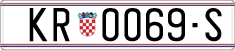 License plate of Croatia, Regular plates