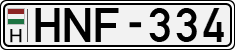 license plates of Hungary, Cars (1990)