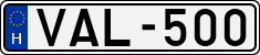 license plates of Hungary, Cars (1990)