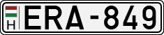 license plates of Hungary, Cars (1990)