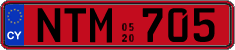 License plate of Cyprus, Rental cars