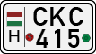 license plates of Hungary, Cars (1990)