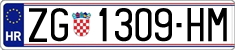 License plate of Croatia, Regular plates