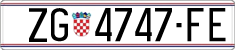 License plate of Croatia, Regular plates