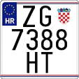 License plate of Croatia, Motorcycles