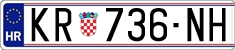 License plate of Croatia, Regular plates