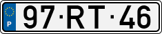 License plate of Portugal, Regular plates