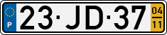 License plate of Portugal, Regular plates