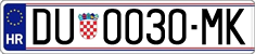 License plate of Croatia, Regular plates
