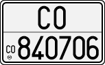 License plate of Italy, Cars (1927 year series)