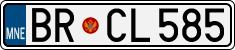 License plate of Montenegro, Cars