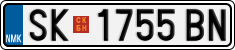 License plate of North Macedonia, Regular plates (2012)