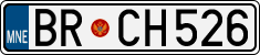 License plate of Montenegro, Cars