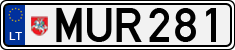 License plate of Lithuania, Cars