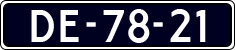 License plate of the Netherlands, Imported oldtimers (cars)