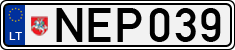 License plate of Lithuania, Cars
