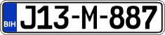 License plate of Bosnia and Herzegovina, Regular plates