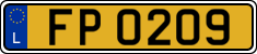 License plate of Luxembourg, 2003 year system