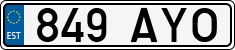 License plate of Estonia, Regular car plates
