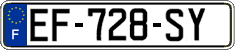 French license plate, SIV (ordinary)