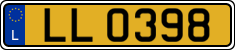 License plate of Luxembourg, 2003 year system