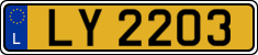 License plate of Luxembourg, 2003 year system