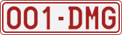 License plate of Belgium, 1951 year system