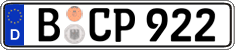 German license plate, Regular plates