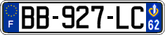 French license plate, SIV (ordinary)