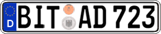 German license plate, Regular plates