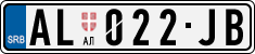 License plate of Serbia, Cars