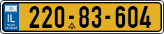 License plate of Israel, Regular plates
