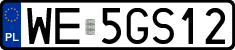 License plates of Poland, Regular car plates