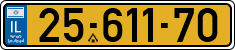 License plate of Israel, Regular plates