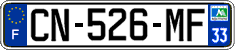 French license plate, SIV (ordinary)