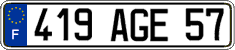 French license plate, FNI