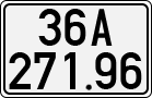 License plate of Vietnam, Cars