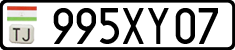 License plate of Tajikistan, Organizations (2009)
