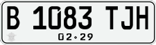 License plate of Indonesia, Regular plates