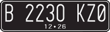 License plate of Indonesia, Regular plates