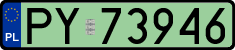 License plates of Poland, Electric vehicles