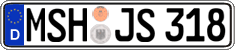 German license plate, Regular plates
