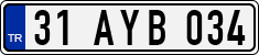 License plate of Turkey, Regular plates