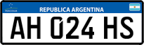 License plate of Argentina, Cars (Mercosur, AB 123 CD)