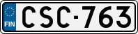 License plate of Finland, Cars
