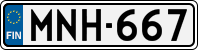 License plate of Finland, Cars