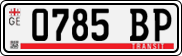 License plate of Georgia, Export transit plates