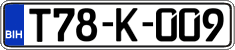 License plate of Bosnia and Herzegovina, Regular plates
